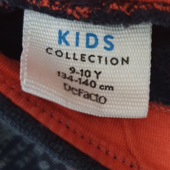 Navy Orange Defacto Camouflage Joggers Sweatpants Cotton Boys Size 9 -10 Years - Picture 4 of 5